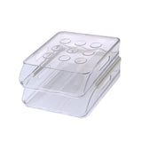 Maxbell egg Box Stackable Slide Design Automatic Rolling for Refrigerator 2Layer