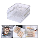 Maxbell egg Box Stackable Slide Design Automatic Rolling for Refrigerator 2Layer