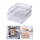 Maxbell egg Box Stackable Slide Design Automatic Rolling for Refrigerator 2Layer