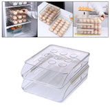 Maxbell egg Box Stackable Slide Design Automatic Rolling for Refrigerator 2Layer