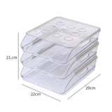 Maxbell egg Box Stackable Slide Design Automatic Rolling for Refrigerator 3 Layer