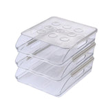 Maxbell egg Box Stackable Slide Design Automatic Rolling for Refrigerator 3 Layer