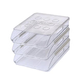 Maxbell egg Box Stackable Slide Design Automatic Rolling for Refrigerator 3 Layer