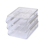 Maxbell egg Box Stackable Slide Design Automatic Rolling for Refrigerator 3 Layer