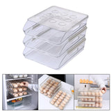 Maxbell egg Box Stackable Slide Design Automatic Rolling for Refrigerator 3 Layer