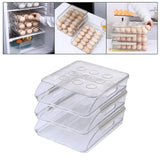 Maxbell egg Box Stackable Slide Design Automatic Rolling for Refrigerator 3 Layer