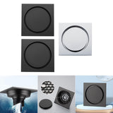 Maxbell Multifunction Shower Floor Drain Square Reusable for Bathroom Shower Drains Black