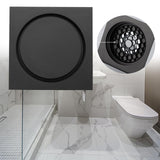 Maxbell Multifunction Shower Floor Drain Square Reusable for Bathroom Shower Drains Black