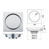 Maxbell Multifunction Shower Floor Drain Square Reusable for Bathroom Shower Drains Silver