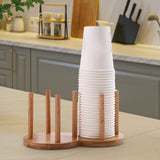 Maxbell Cup Dispenser Storage Organizer Stable Portable for Party Household Counter 2 Slots 10cm