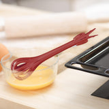 Maxbell Manual Egg Beater Whisk Salad Stirrer Versatile for Mixing Stirring Baking Red