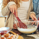 Maxbell Manual Egg Beater Whisk Salad Stirrer Versatile for Mixing Stirring Baking Red