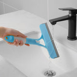 Maxbell Glass Clean Tool Window Scrubber Squeegee for Bathroom Shower Door Blue