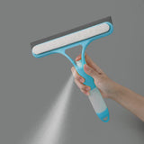 Maxbell Glass Clean Tool Window Scrubber Squeegee for Bathroom Shower Door Blue