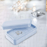 Maxbell Rings Display Holder with Lid for Women Girls Dress Tables Cabinets Drawer Blue