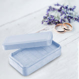 Maxbell Rings Display Holder with Lid for Women Girls Dress Tables Cabinets Drawer Blue