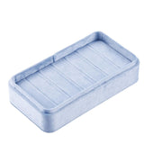 Maxbell Rings Display Holder with Lid for Women Girls Dress Tables Cabinets Drawer Blue