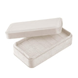 Maxbell Rings Display Holder with Lid for Women Girls Dress Tables Cabinets Drawer White