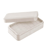 Maxbell Rings Display Holder with Lid for Women Girls Dress Tables Cabinets Drawer White
