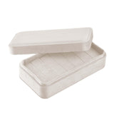 Maxbell Rings Display Holder with Lid for Women Girls Dress Tables Cabinets Drawer White