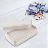 Maxbell Rings Display Holder with Lid for Women Girls Dress Tables Cabinets Drawer White