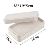 Maxbell Rings Display Holder with Lid for Women Girls Dress Tables Cabinets Drawer White