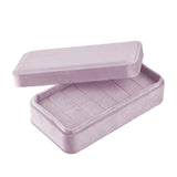 Maxbell Rings Display Holder with Lid for Women Girls Dress Tables Cabinets Drawer Violet