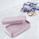 Maxbell Rings Display Holder with Lid for Women Girls Dress Tables Cabinets Drawer Violet