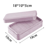 Maxbell Rings Display Holder with Lid for Women Girls Dress Tables Cabinets Drawer Violet
