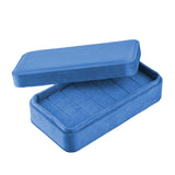 Maxbell Rings Display Holder with Lid for Women Girls Dress Tables Cabinets Drawer Dark Blue