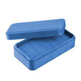 Maxbell Rings Display Holder with Lid for Women Girls Dress Tables Cabinets Drawer Dark Blue