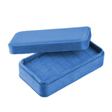 Maxbell Rings Display Holder with Lid for Women Girls Dress Tables Cabinets Drawer Dark Blue