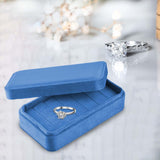 Maxbell Rings Display Holder with Lid for Women Girls Dress Tables Cabinets Drawer Dark Blue