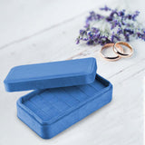 Maxbell Rings Display Holder with Lid for Women Girls Dress Tables Cabinets Drawer Dark Blue