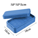 Maxbell Rings Display Holder with Lid for Women Girls Dress Tables Cabinets Drawer Dark Blue