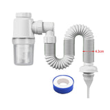 Maxbell Multipurpose Sink Drain Pipe Set Flexible Easy to Install for Kitchen Sink