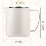 Maxbell Milk Frothing Pitcher Milk Mug Espresso Steaming Cups for Coffee Beige