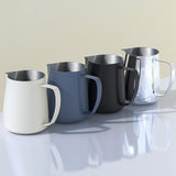 Maxbell Milk Frothing Pitcher Milk Mug Espresso Steaming Cups for Coffee Beige
