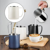 Maxbell Milk Frothing Pitcher Milk Mug Espresso Steaming Cups for Coffee Beige