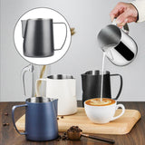 Maxbell Milk Frothing Pitcher Milk Mug Espresso Steaming Cups for Coffee Black
