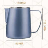 Maxbell Milk Frothing Pitcher Milk Mug Espresso Steaming Cups for Coffee Blue