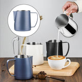 Maxbell Milk Frothing Pitcher Milk Mug Espresso Steaming Cups for Coffee Blue