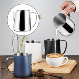 Maxbell Milk Frothing Pitcher Milk Mug Espresso Steaming Cups for Coffee Argent