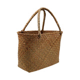 Maxbell Rural Rattan Woven Bag Candy Bags Holding Flowers for Park Outdoor Hiking 34x14x21CM