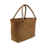 Maxbell Rural Rattan Woven Bag Candy Bags Holding Flowers for Park Outdoor Hiking 34x14x21CM