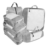 Maxbell 6x Luggage Suitcase Organizer Space Saving Travel Compression Packing Cubes Gray