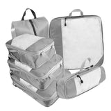 Maxbell 6x Luggage Suitcase Organizer Space Saving Travel Compression Packing Cubes Gray