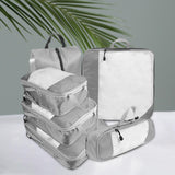 Maxbell 6x Luggage Suitcase Organizer Space Saving Travel Compression Packing Cubes Gray