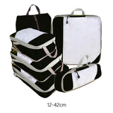 Maxbell 6x Luggage Suitcase Organizer Space Saving Travel Compression Packing Cubes Black