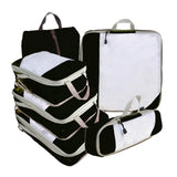 Maxbell 6x Luggage Suitcase Organizer Space Saving Travel Compression Packing Cubes Black